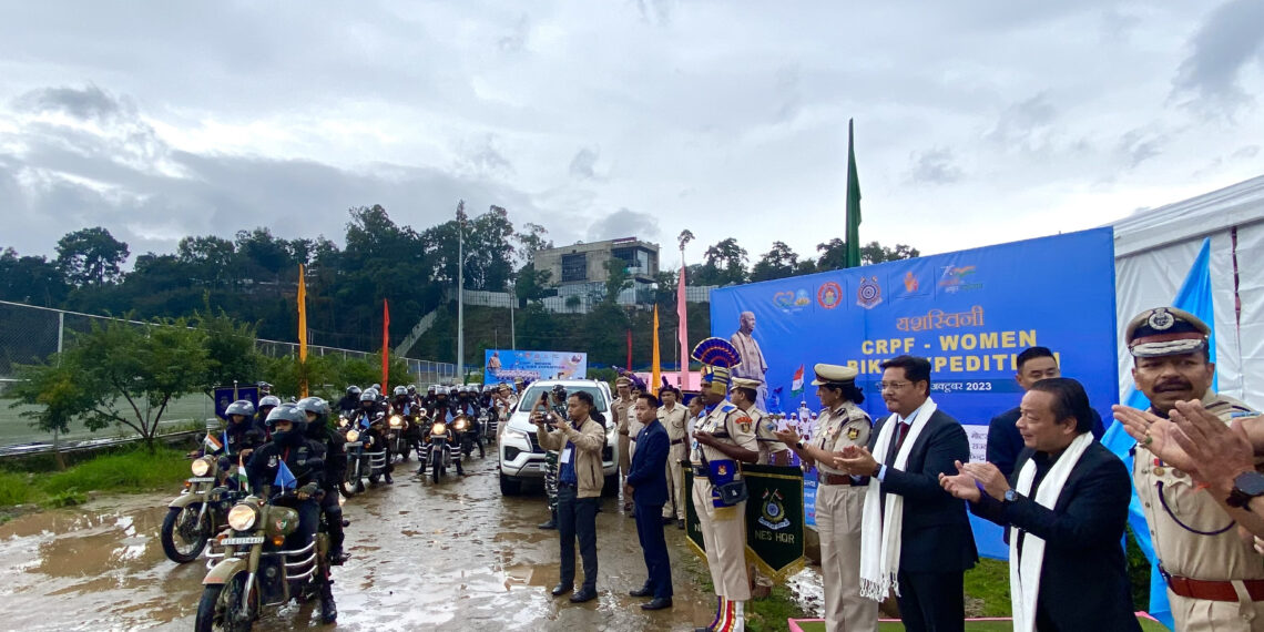 Meghalaya CM flags off CRPF women bikers