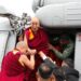 Tibetan spiritual leader, the Dalai Lama arrives in Sikkim